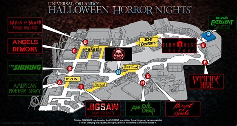 Halloween Horror Nights/ Universal Orlando 2017 Map Guide Amusement ...