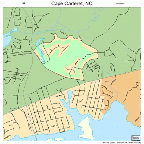 Cape Carteret North Carolina Street Map 3710260