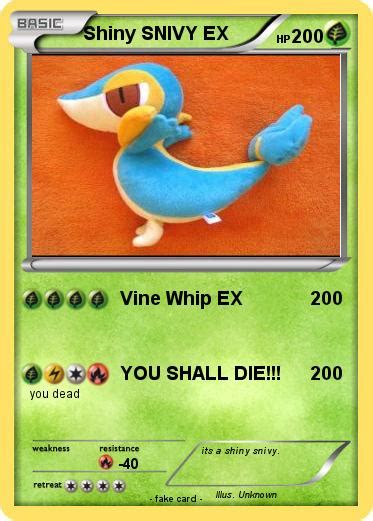 Pokémon Shiny SNIVY EX - Vine Whip EX - My Pokemon Card