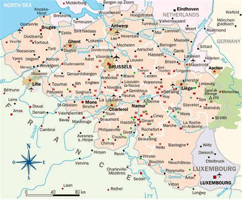 Tourist Map of Belgium | Tourist map, Belgium map, Map