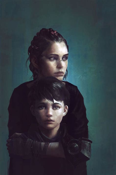 Amicia & Hugo Portrait from A Plague Tale: Innocence #art #artwork #gaming #videogames #gamer # ...