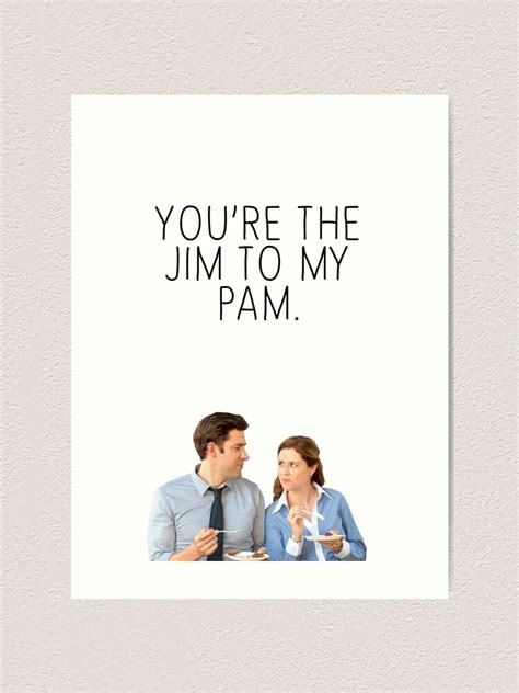 "JIM/PAM 2." Art Print for Sale by glitteredgold | Redbubble