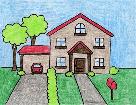 Landscape Easy Drawing Of House