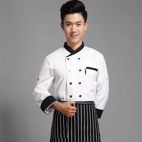 Male Chef Hotel Uniform Clothing Long Sleeved Hotel Restaurant Kitchen ...