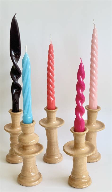 Set of 6 Lacquered Twist Candles - Coming Soon | Mumlar, Mumluklar, Şamdanlar