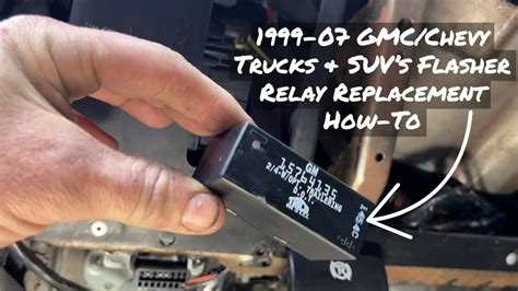 1999-07 GMC/Chevy Trucks & SUV's Flasher Relay Replacement How-To - YouTube