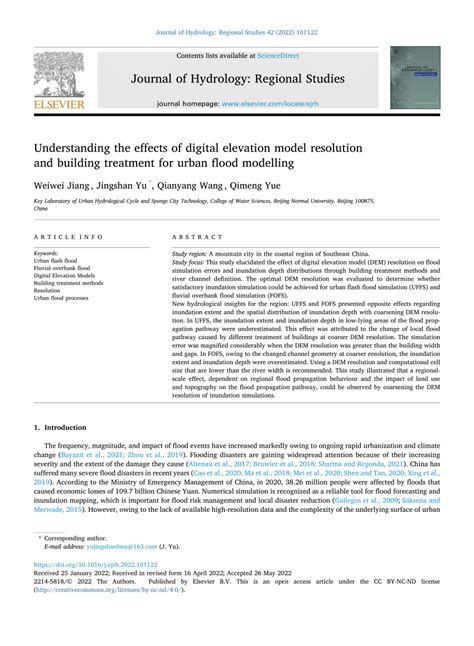 (PDF) Understanding the effects of digital elevation model resolution and building treatment for ...