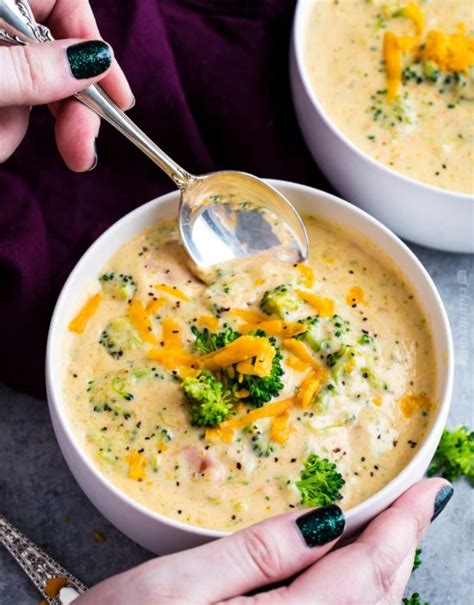 Creamy Broccoli Cheddar Soup - The Chunky Chef