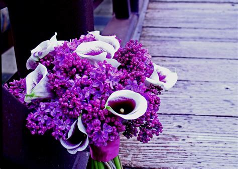 Sea of Blossoms: Purple Wedding Bouquet