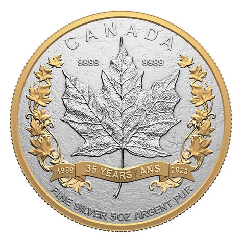 2023 Canadian $50 35th Anniversary of the SML - 5 oz Fine Silver Gold ...