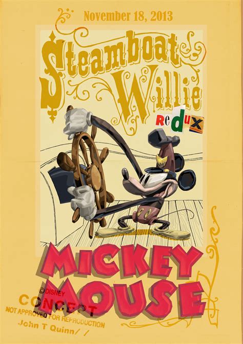 Mickey Mouse Steamboat Willie Poster