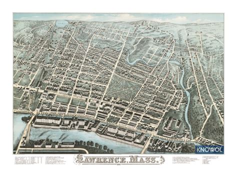 Beautifully detailed map of Lawrence, MA from 1876 - KNOWOL