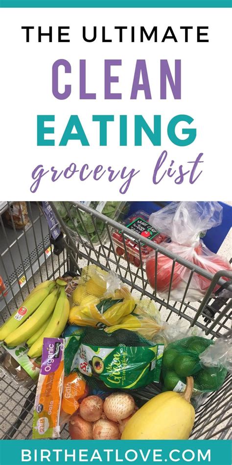 Clean eating grocery list pdf printable included – Artofit