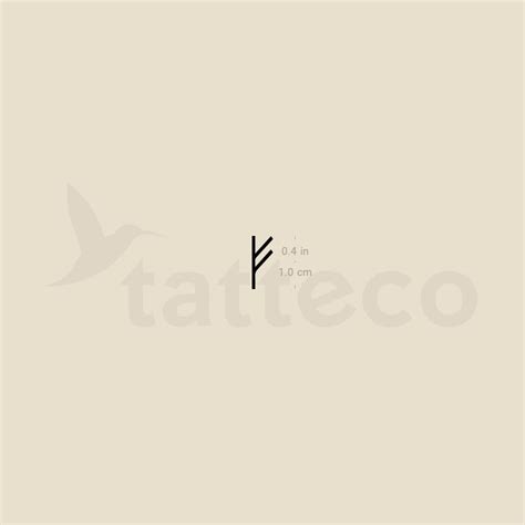 Fehu Rune Temporary Tattoo - Set of 3 – Tatteco