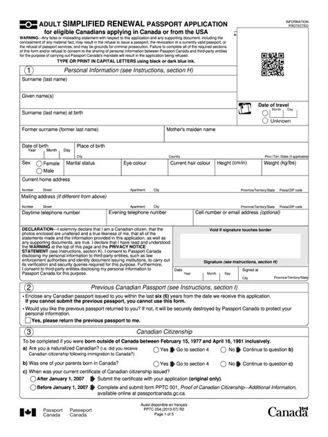 2012 Form Canada PPTC 054 Fill Online, Printable, Fillable, Blank ...