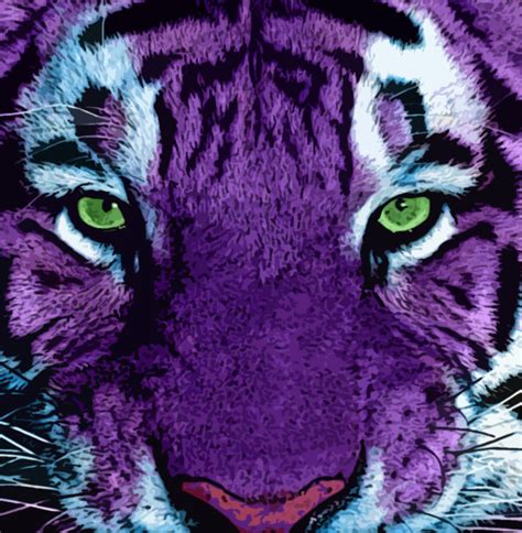 Purple Tiger | Purple animals, All things purple, Purple art