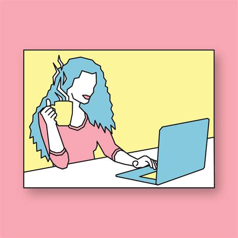 Woman with Laptop Royalty Free Stock SVG Vector and Clip Art