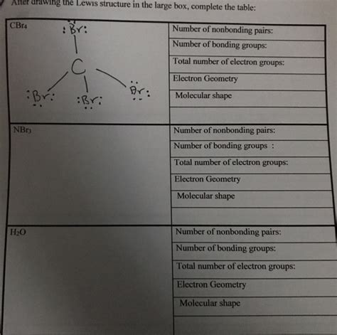 Solved Ater drawing the Lewis structure in the large box, | Chegg.com