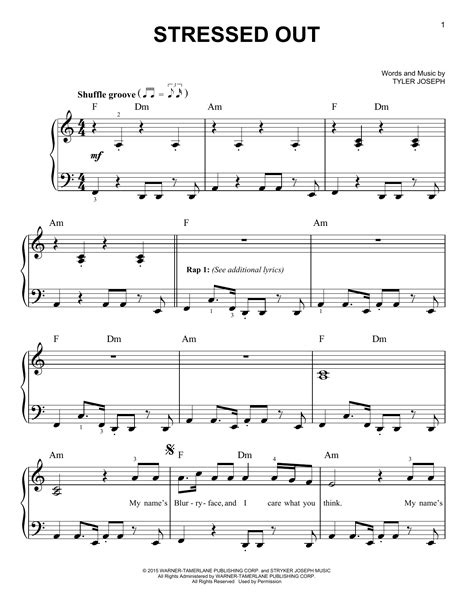 Stressed Out | Sheet Music Direct