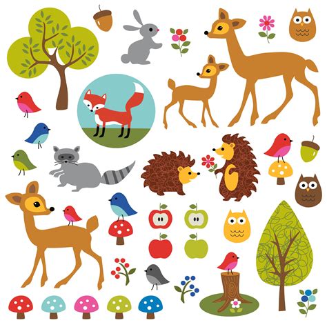 clipart de la faune des bois - Telecharger Vectoriel Gratuit, Clipart Graphique, Vecteur Dessins ...