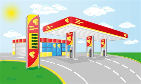 car petrol station 516004 Vector Art at Vecteezy