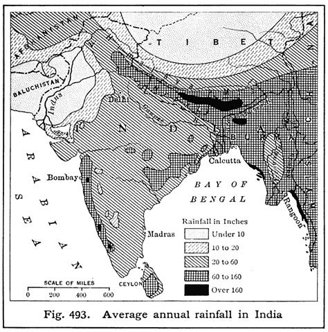 Rainfall Distribution Map Of India