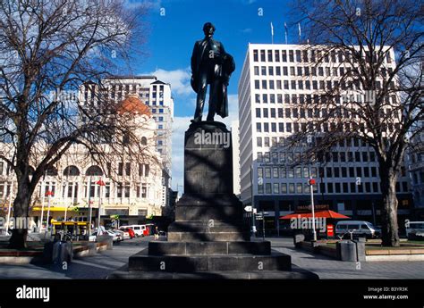 Statue of John Robert Codle, founder of Christchurch, South Island, New ...