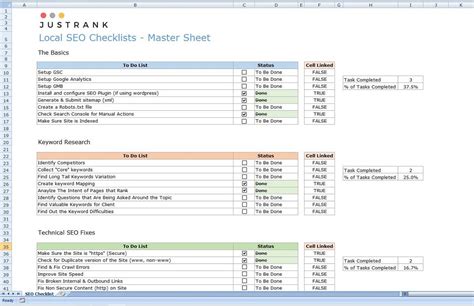 Get Our Free SEO Checklist in Excel for Your New Website