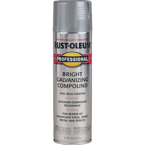 Buy Rust-Oleum Professional Galvanizing Compound Spray Paint 20 Oz., Bright Galvanized