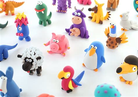 AmazonSmile: HEY CLAY Animals - Colorful Kids Modeling Air-Dry Clay, 18 Cans with Fun ...