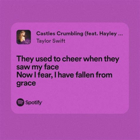 castles crumbling | taylor swift ft hayley williams | speak now (taylor’s version) | from the ...