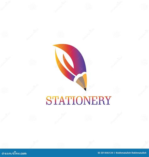 Logo Stationery, Pencil Illustration with Color Design, Vector Stock Vector - Illustration of ...