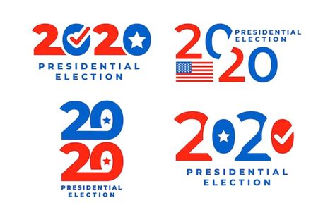 Free Vector | 2020 us presidential election logo