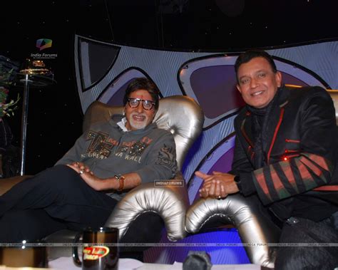 Bollywood Actor Amitabh Bachchan with Mithun Chakraborty on the sets of ...