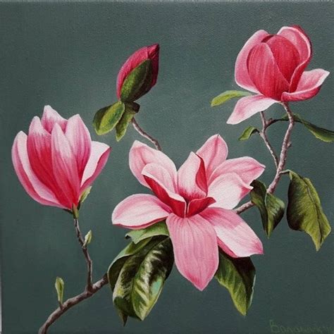 Magnolia Flower Painting | Best Flower Site