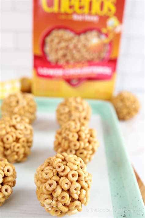 Honey Nut Cheerio Balls - Peanut Butter Cheerio Treats - Only 4 Ingredients