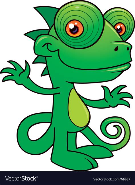 Chameleon character Royalty Free Vector Image - VectorStock