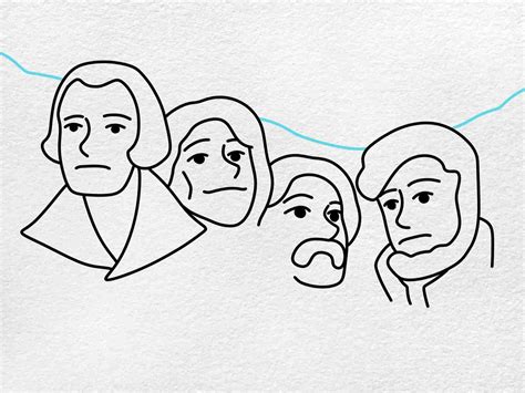 How to Draw Mount Rushmore - HelloArtsy