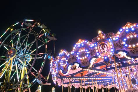 Free Carnival Ride Lights At Night Image: Stunning Photography