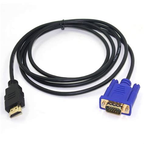 HDMI Gold Male To VGA HD-15 Male 15Pin Adapter Cable 6FT 1.8M 1080P: Amazon.ca: Industrial ...