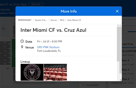 There Are No More Tickets For Cruz Azul Vs Inter Miami - Bullfrag