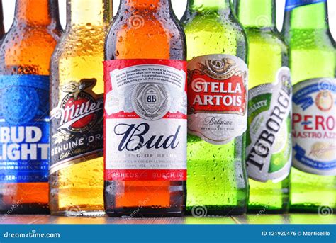 Bottles of Famous Global Beer Brands Editorial Photo - Image of beverage, alcohol: 121920476