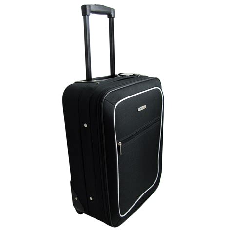 49CM Carry On Board Cabin Travel Hand Luggage Wheeled Bag - Black Case