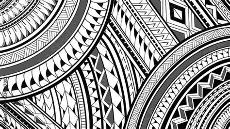 8K Maori Polynesian pattern design illustrations on a white background. Stock Illustration ...