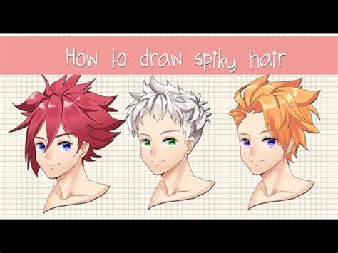 How to Draw Anime Boy Hair | Spiky hair edition +PSD File & Discord ...