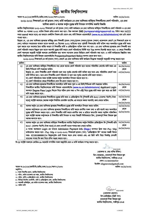 NU Degree Admission Result 2023 (1st Merit list) - ABC Result BD