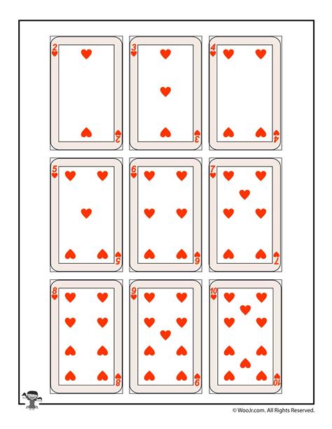 Printable playing cards - hearts | Woo! Jr. Kids Activities : Children ...