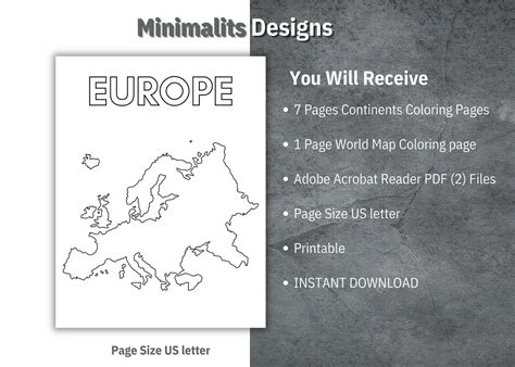 Continents Coloring Pages, World Map Coloring Pages, Printable Map ...