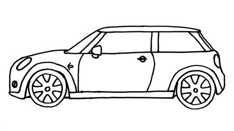 ‏How to Draw Mini Cooper Sports Car - Easy Cars Drawing - Mini Cooper Araba Çizimi - YouTube