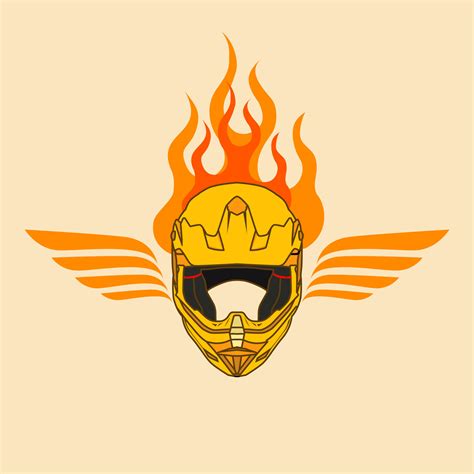 yellow helmet logo fire combination 11326710 Vector Art at Vecteezy